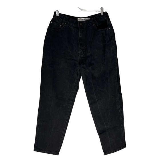Vintage  High Rise Relaxed Fit Mom Black Denim Jeans Size 8 - Picture 1 of 9